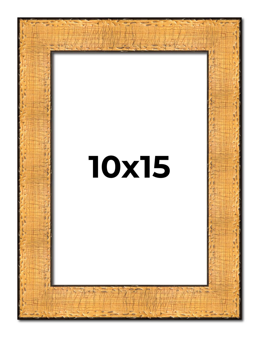 Photo Size Embellished Gold Picture Frame - UV Acrylic, Foam Board Backing, Hanging Hardware